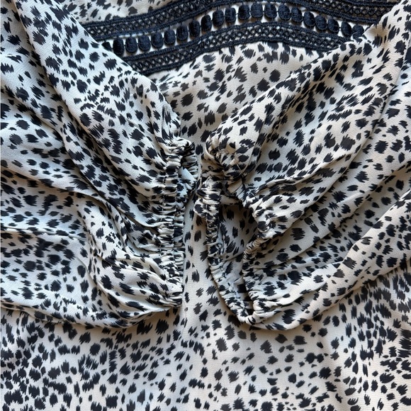 Baltic Born Cha Cha Leopard Print Long Sleeves Maxi Dress Size L - Picture 7 of 14